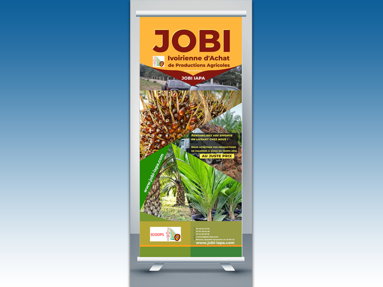 Réalisation de kakemonos pour la société agricole JOBI IAPA