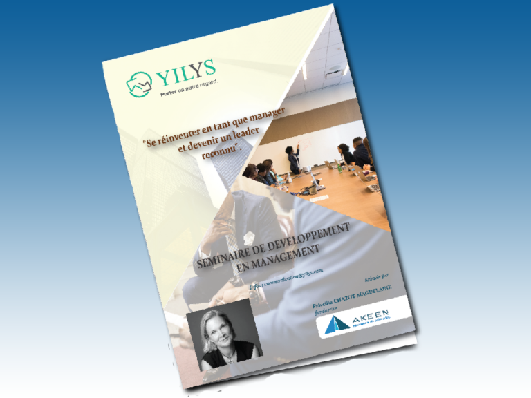 Réalisation de la plaquette de présentation des termes de référence de la formation organisée par le Cabinet Yilys