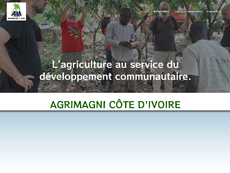 Création du site Web de la société coopérative ivoiro-italienne AGRIMAGNI CI