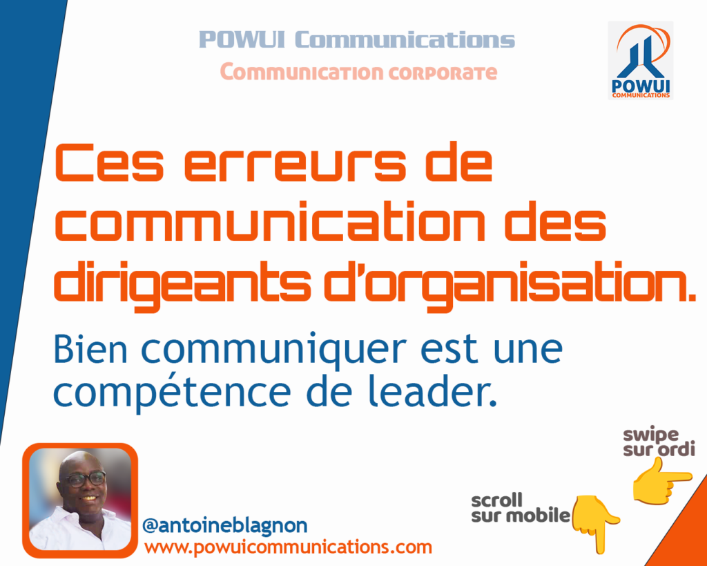 Les erreurs classiques de communication du dirigeant.