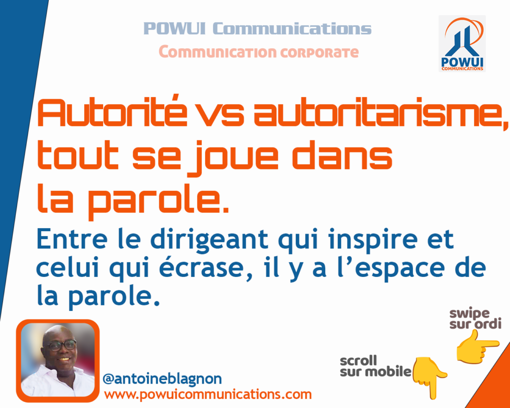 Autorité vs autoritarisme.